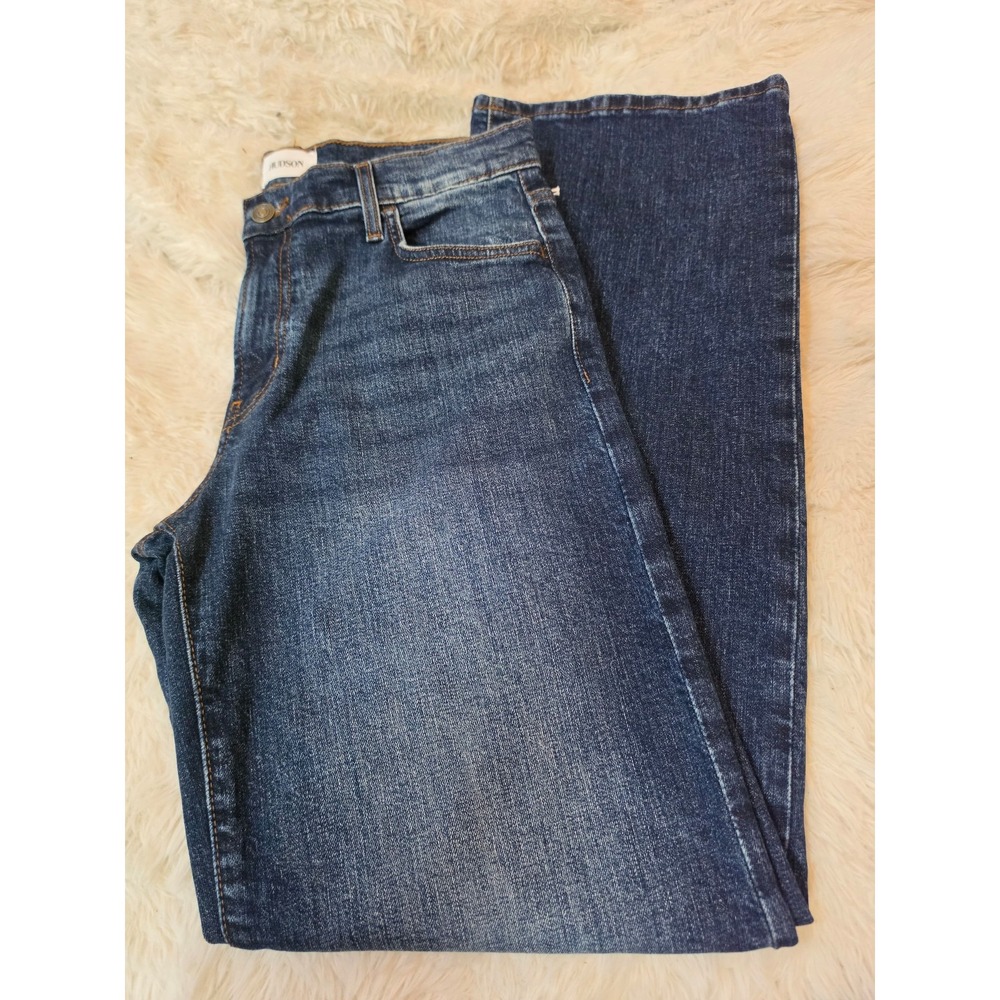 NWT Hudson Rosalie High Rise Wide Leg Jeans 29 Woolf Medium Dark Wash 32"